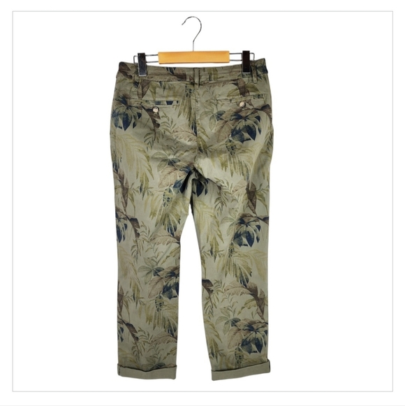 Tommy Bahama Don't Leaf Me Now Boracay Slim Boyfriend Pants Olive Size 4 - Picture 3 of 16